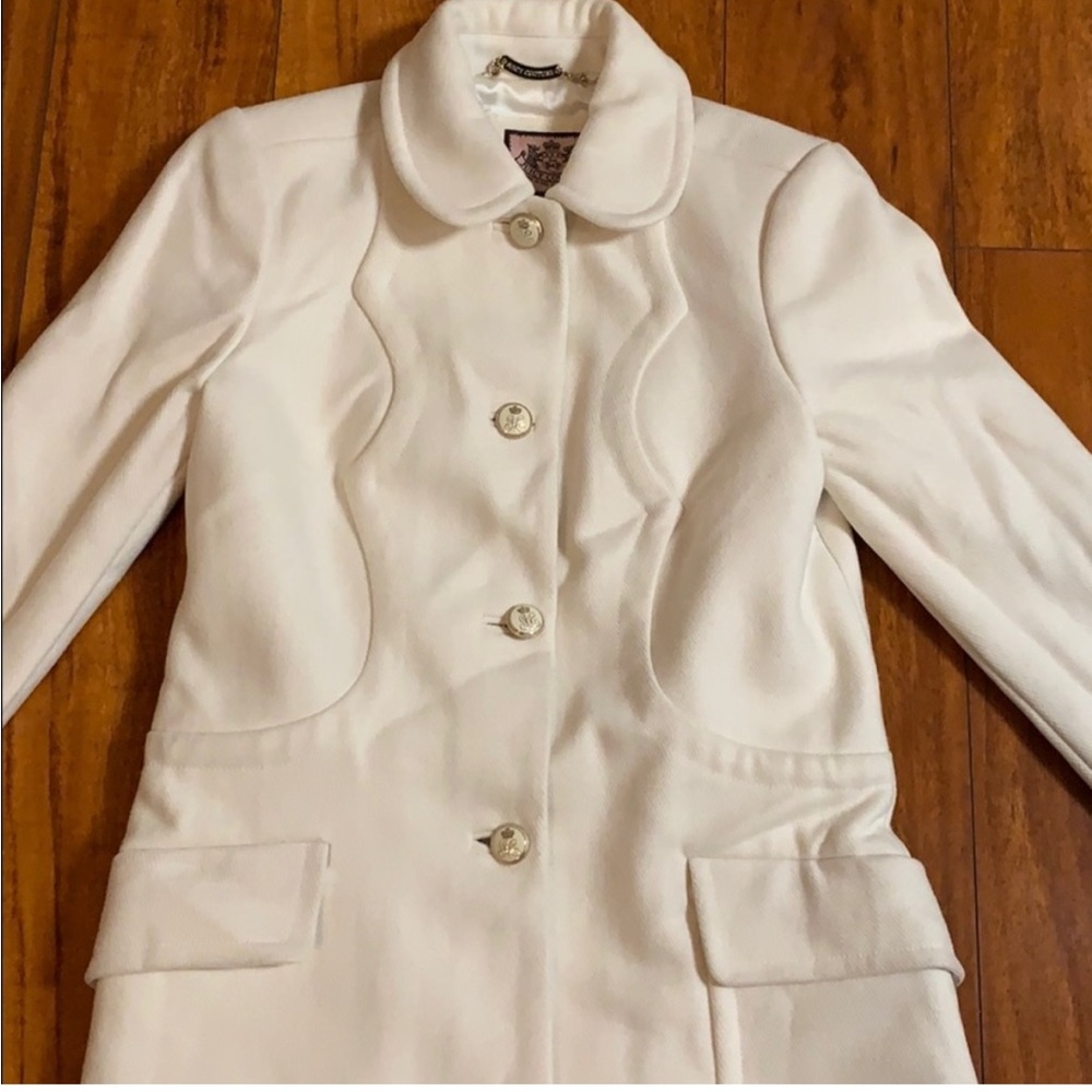 Juicy Couture White Wool Coat